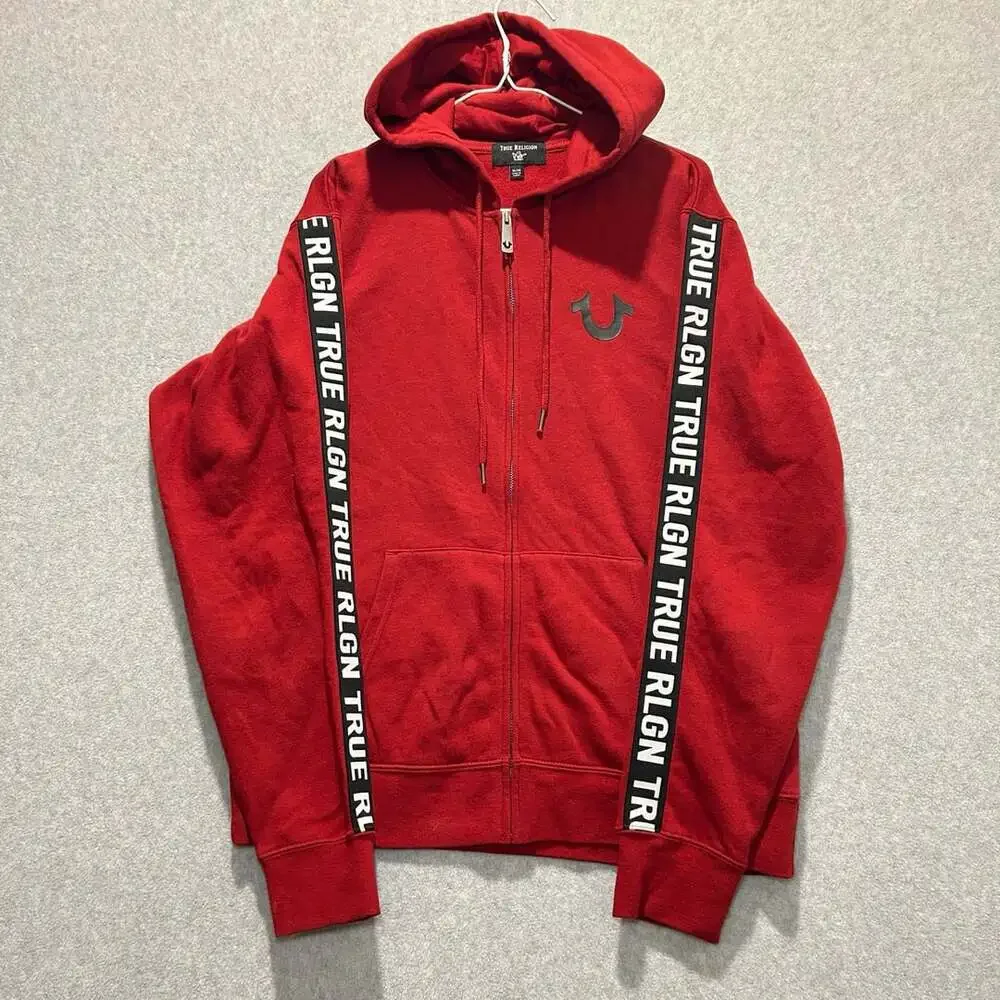 True Religion Men’s Red Logo Trim Track Jacket, Size XL